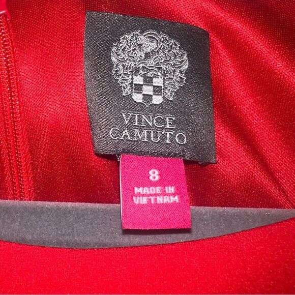 Vince Camuto Red 3/4 Tulip Style Bell Sleeve Dress Size 8 EUC - Picture 3 of 4